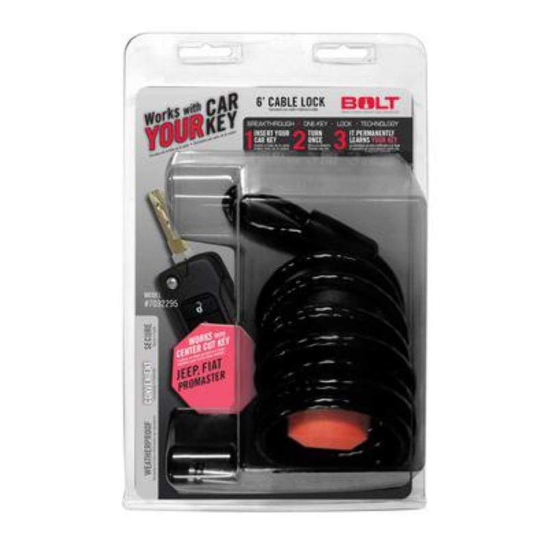 BOLT 7032295 6' Cable Lock for use with 2018 and Newer Jeep Center Cut Keys - Image 2